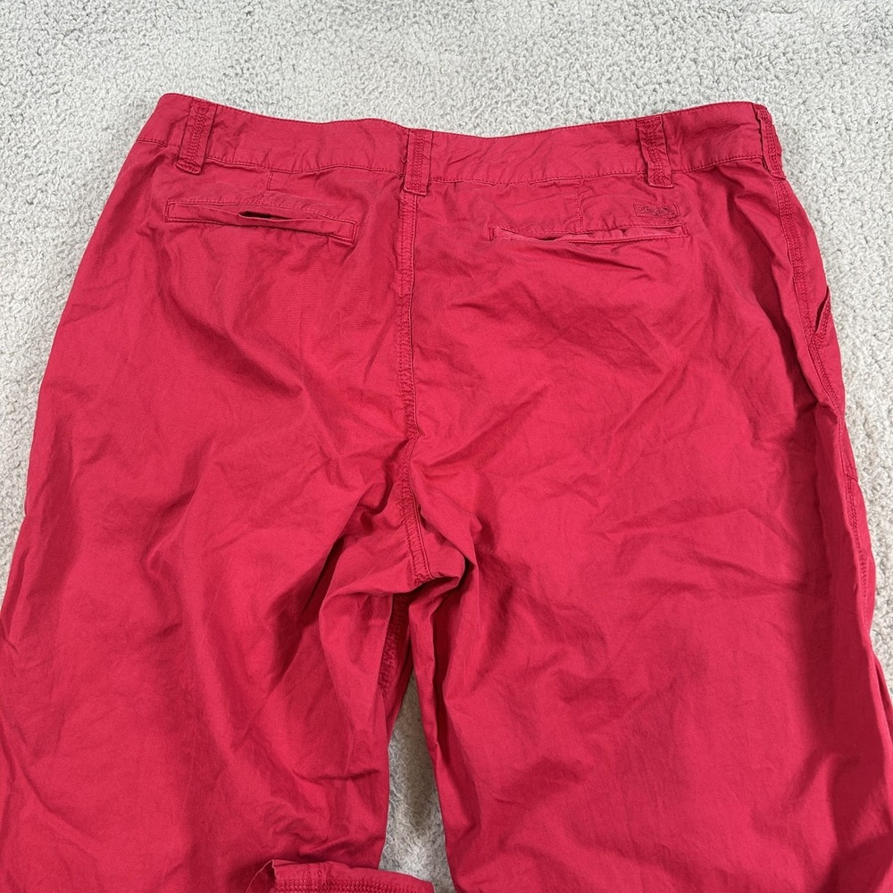 Lauren Ralph Lauren Pants Womens 12 Red Straight Leg Casual 100% Cotton Pockets - Picture 4 of 15